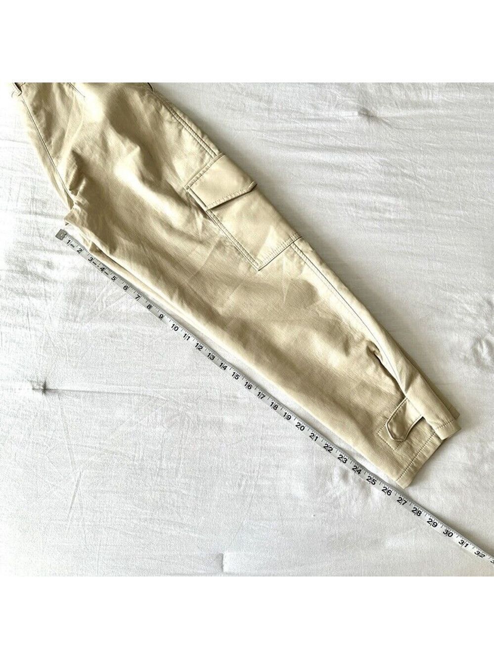 Wilfred Modern Cargo Pant Faux Leather Women's Size 0 Birch Beige - Picture 13 of 13